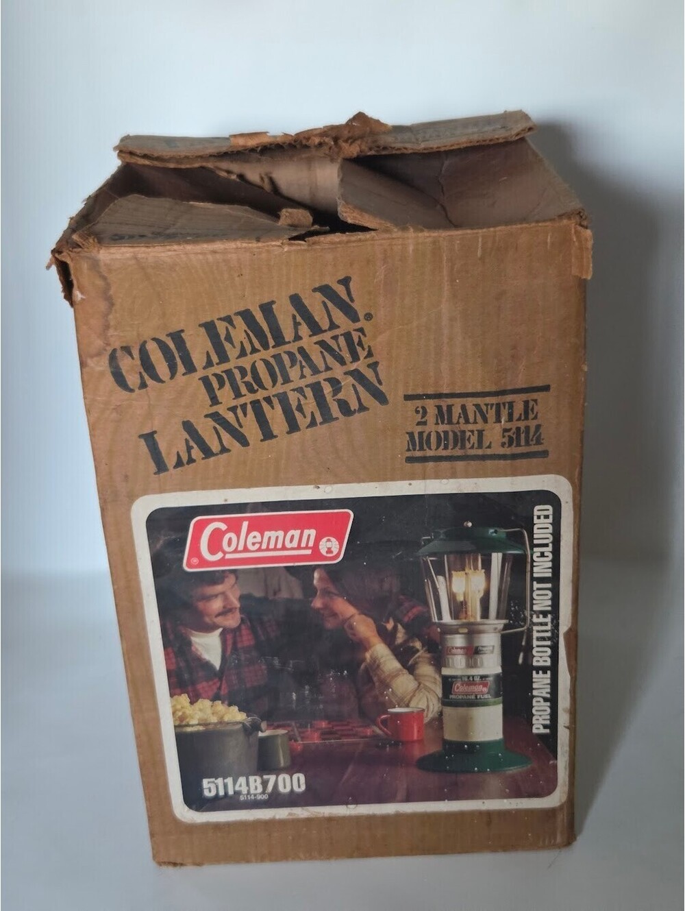 1960s Coleman Propane Lantern Model 5114B700 With Original Box And Manual